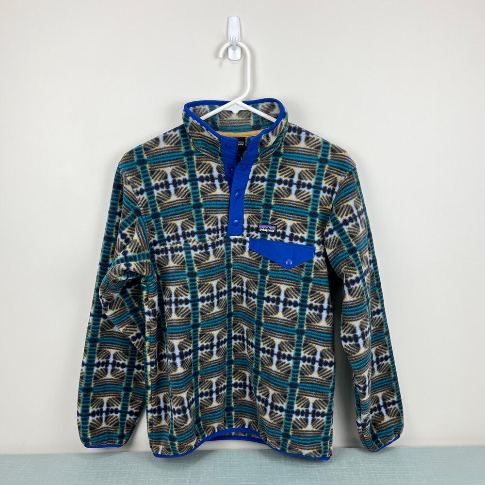 Patagonia Kids' Lightweight Synchilla Snap-T Fleece Pullover Snow Beam XL NWT